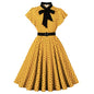 Women's Neck Slim Slimming Knee-length Dress Retro Dresses