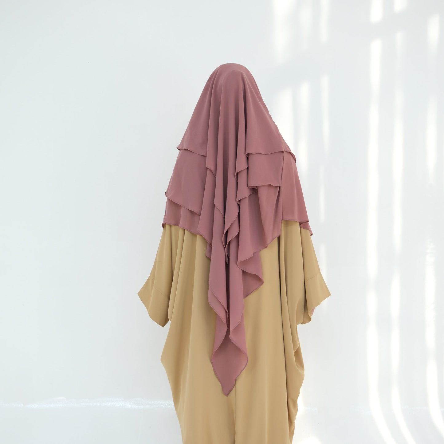 Ruffled Big Swing Headscarf Solid Color Dresses