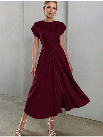 Women's High-grade Satin One-piece Sleeve Dress Elegant Dresses