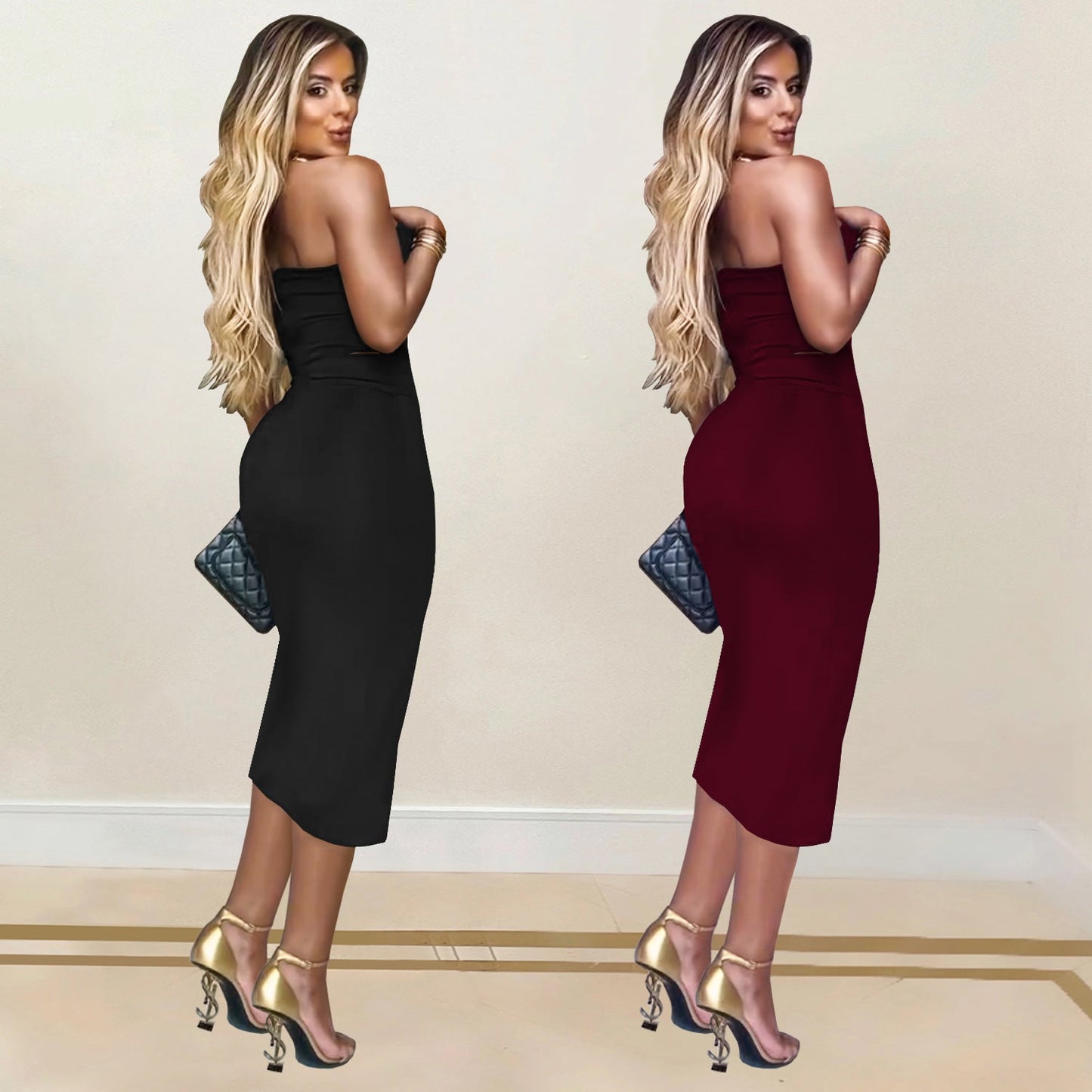 Women's Sexy Tube Split Elegant Fashion Summer Suits