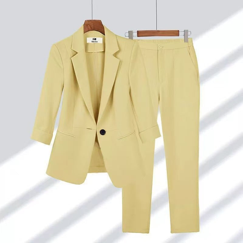 Women's Business Simple Solid Color Large Temperament Suits