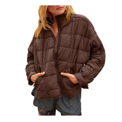 Women's Lightweight Zip Compression Cotton Down Coats