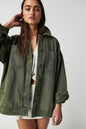 Women's Casual Versatile Pocket Side Slit Denim Jackets