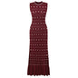High Quality Summer Sleeveless Round Neck Rivet Dresses