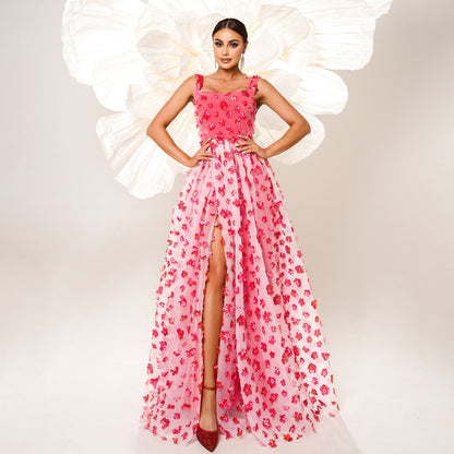 Women's Sling Long Bohemian Style Wide Hem Dresses