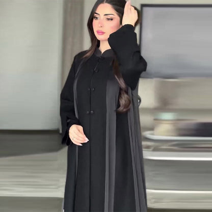 Women's Spring Loose Multicolor Long Dress Outside Coats
