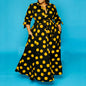 Shirt Long Sleeve Dotted Prints Dress Plus Size