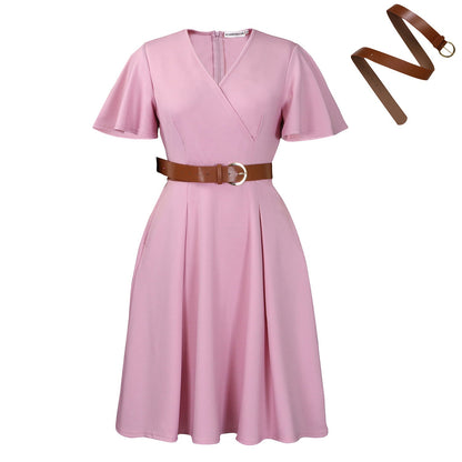Women's Summer Flared Sleeves Casual A- Line Dresses