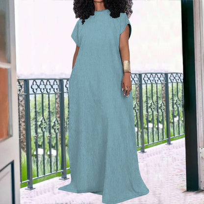 Women's Large Denim Sleeveless Backless Long Dress Dresses
