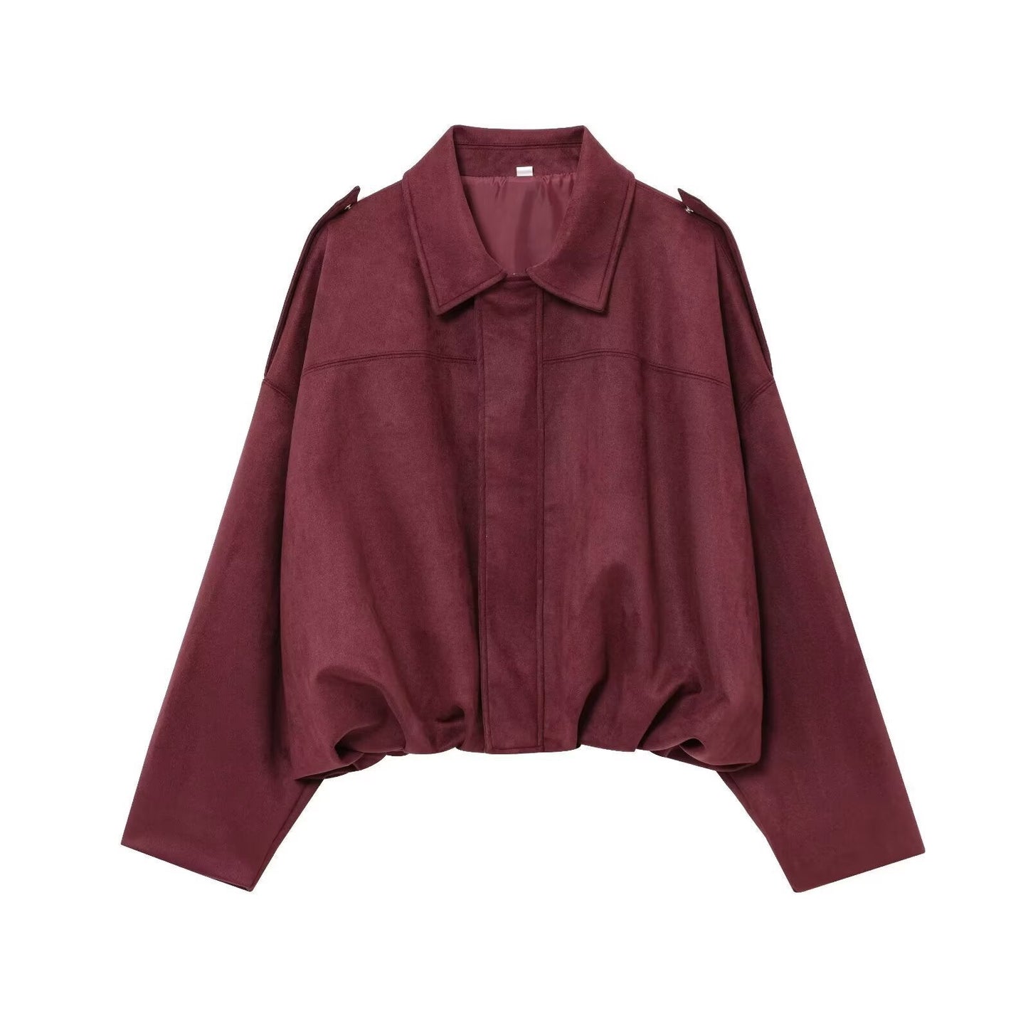Women's Attractive Suede Texture Effect Bomber Jackets