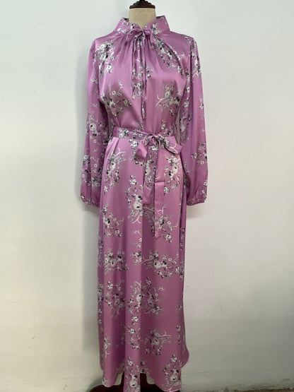 Elegant Dress Sweet Girdle Flower Satin Dresses