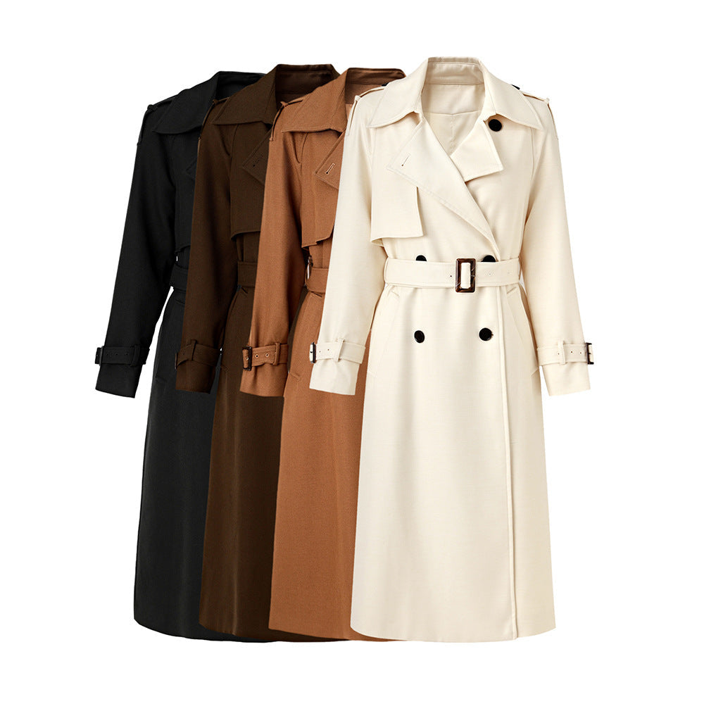 Simple Style South Oil Belt High Coats