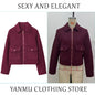 Women's Zipper Ornament Soft Retro Double Pocket Coats