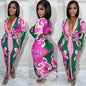 Striped Printed Long Sleeves Casual Sexy Dresses