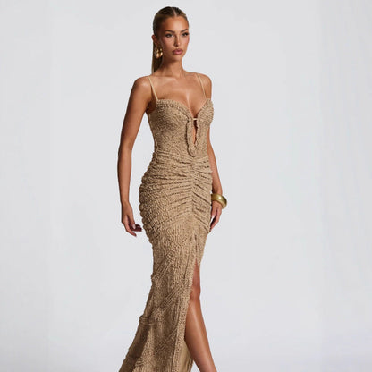 Women's Dress For Pure Color Split Sexy Dresses