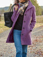 Women's Popular Single Thick Wool Mid-length Quality Coats