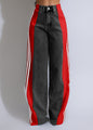 Women's Wide Leg Denim Trousers Casual High Jeans