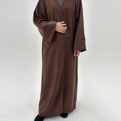 Elegant Casual New Turkish Suede Dress Dresses