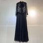 Women's Retro Court Diamond Two-piece Embroidered Slim Suits