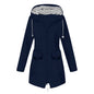 Women's Shell Windproof Outdoor Striped Hooded Mountaineering Coats