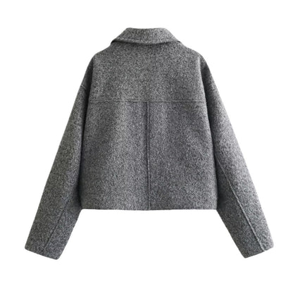 Women's Autumn Street Fashion Bead Leather Coats