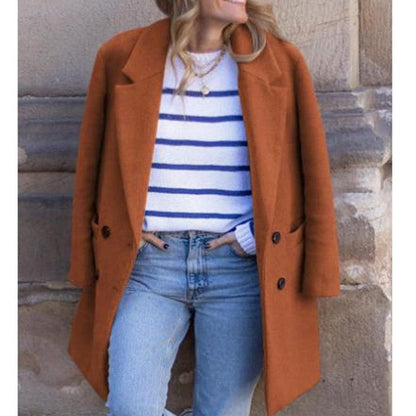 Women's Woolen Heavy Woollen Cloth For Overcoat Coats