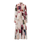 Women's Fashionable Style Contrast Color Large Swing Dress Dresses
