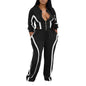 Women's Sports Cotton Two-piece Set Leisure Warm Suits