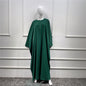 Large Swing Solid Color Batwing Sleeve Dresses