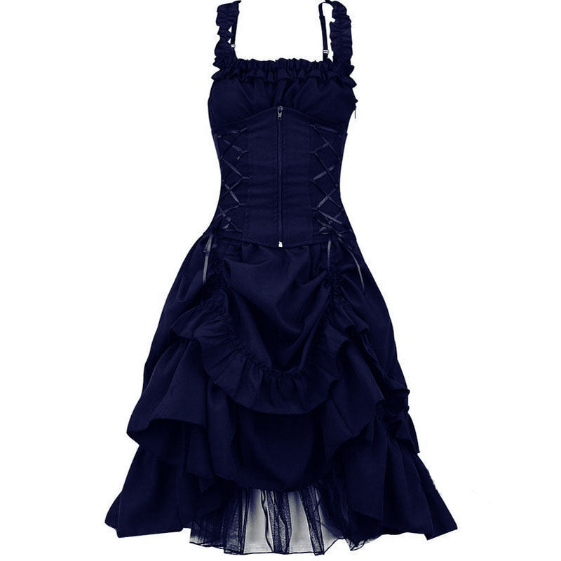 Women's Large Waist Dress Dance Retro Lolita Dresses