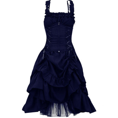Women's Large Waist Dress Dance Retro Lolita Dresses