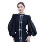 Bow Decoration Color Collision Design Elegant Dresses