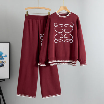Women's Two-piece Autumn Fashion Casual Loose Simple Suits