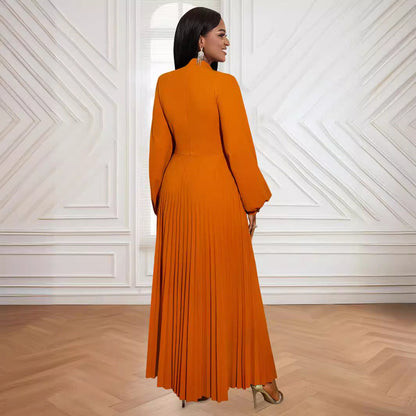 Small Stand Collar Banquet Dress Autumn Skirts