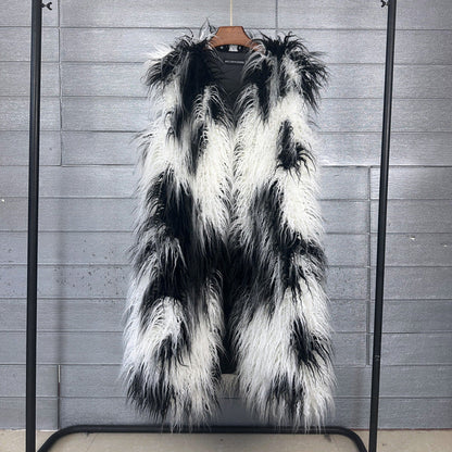 Women's Winter Lengthened Imitated Tibet Sheep Fur Coats