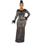 Women's Fashion Nightclub Party Hot Drilling Mesh Dresses
