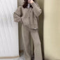 Women's Autumn Polo Collar Solid Color Thick Suits