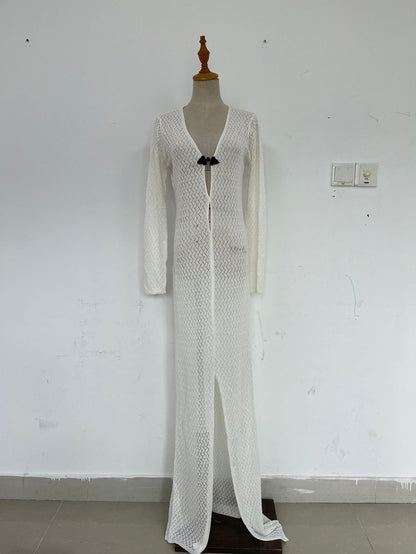 Women's Split Dress Beach Cover-up Long Mopping Dresses