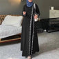 Women's Muslim Robe Dress Fashion Long Sleeve Lace Dresses