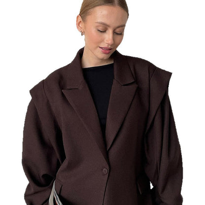 Korean Style Loose Fashion Polo Collar Coats