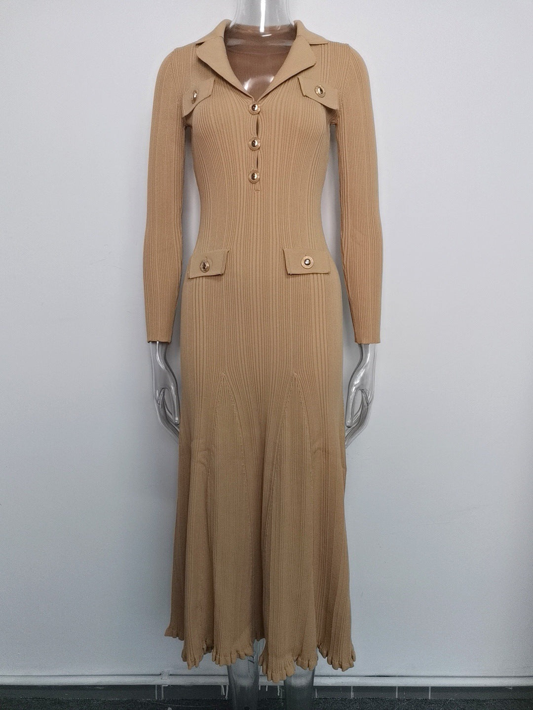 Early Spring Long Sleeve Collar Metal Suits