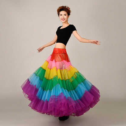 Dress Crinoline Colorful Swing Slip Dance Half-length Wedding Dresses