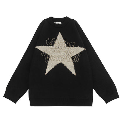 Women's Five-pointed Star Loose Temperament Casual Knitted Sweaters
