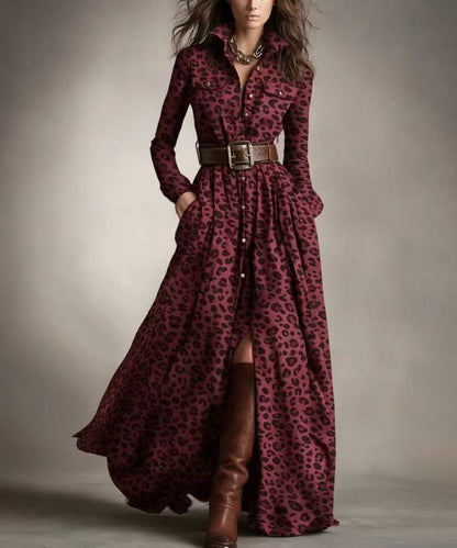 Women's Large French Retro Grid Slim Irregular Dresses