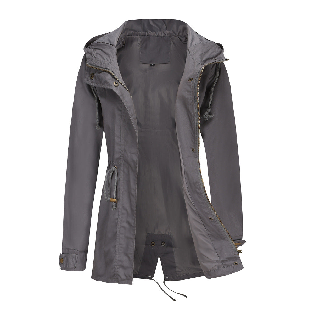 Women's Cotton Anorak Loose Solid Color Coats