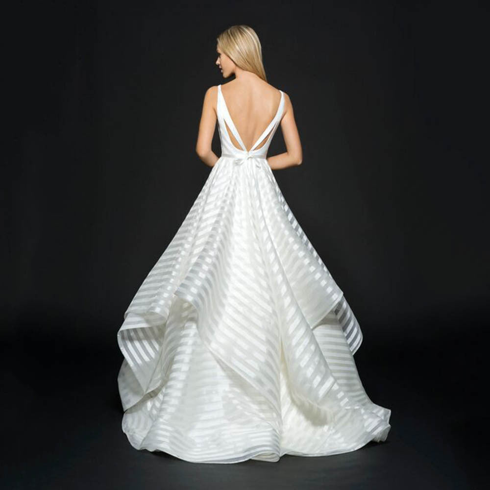 Women's Backless Lace Dress Small Trailing Beautiful Light Wedding Dresses