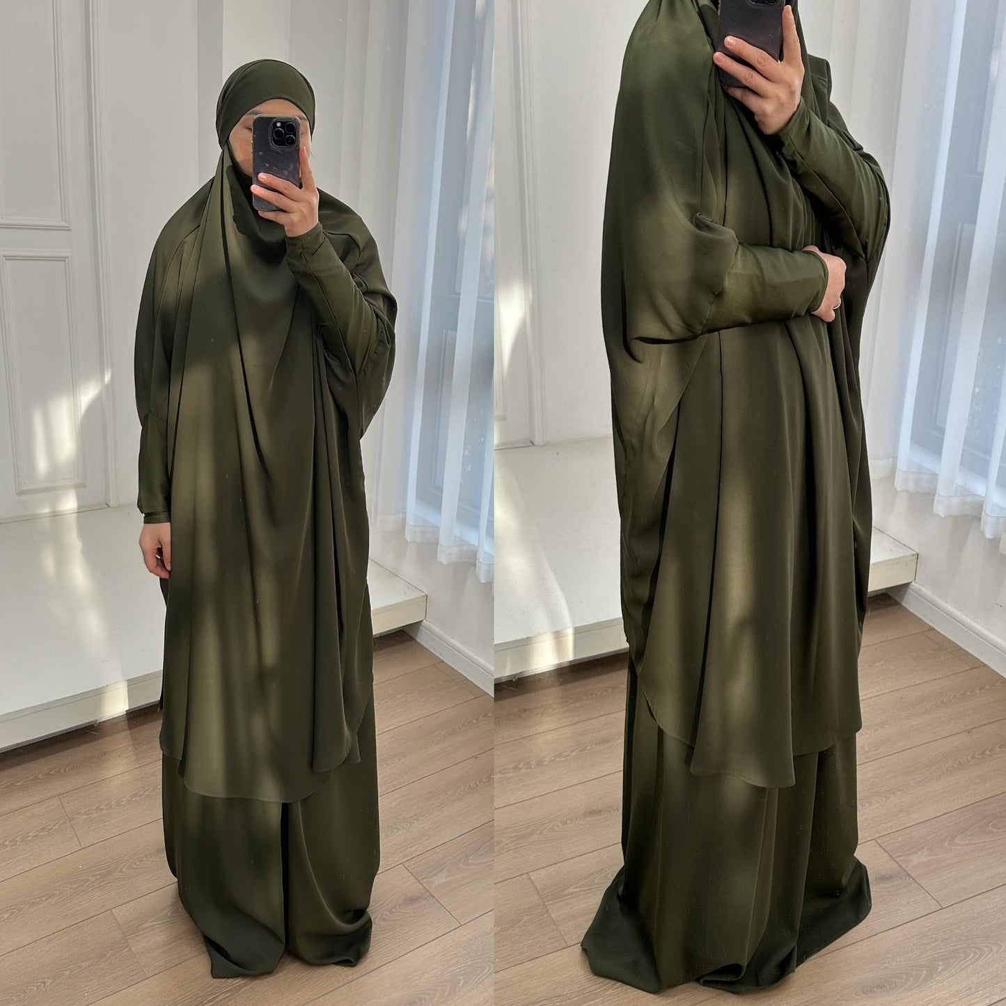 Attractive Large Swing Solid Color Two-piece Suits