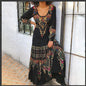 Stylish Printed Long Stitching Long-sleeved Dress Dresses