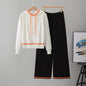 Women's Casual Knitting Hooded Loose Two-piece Fashion Suits