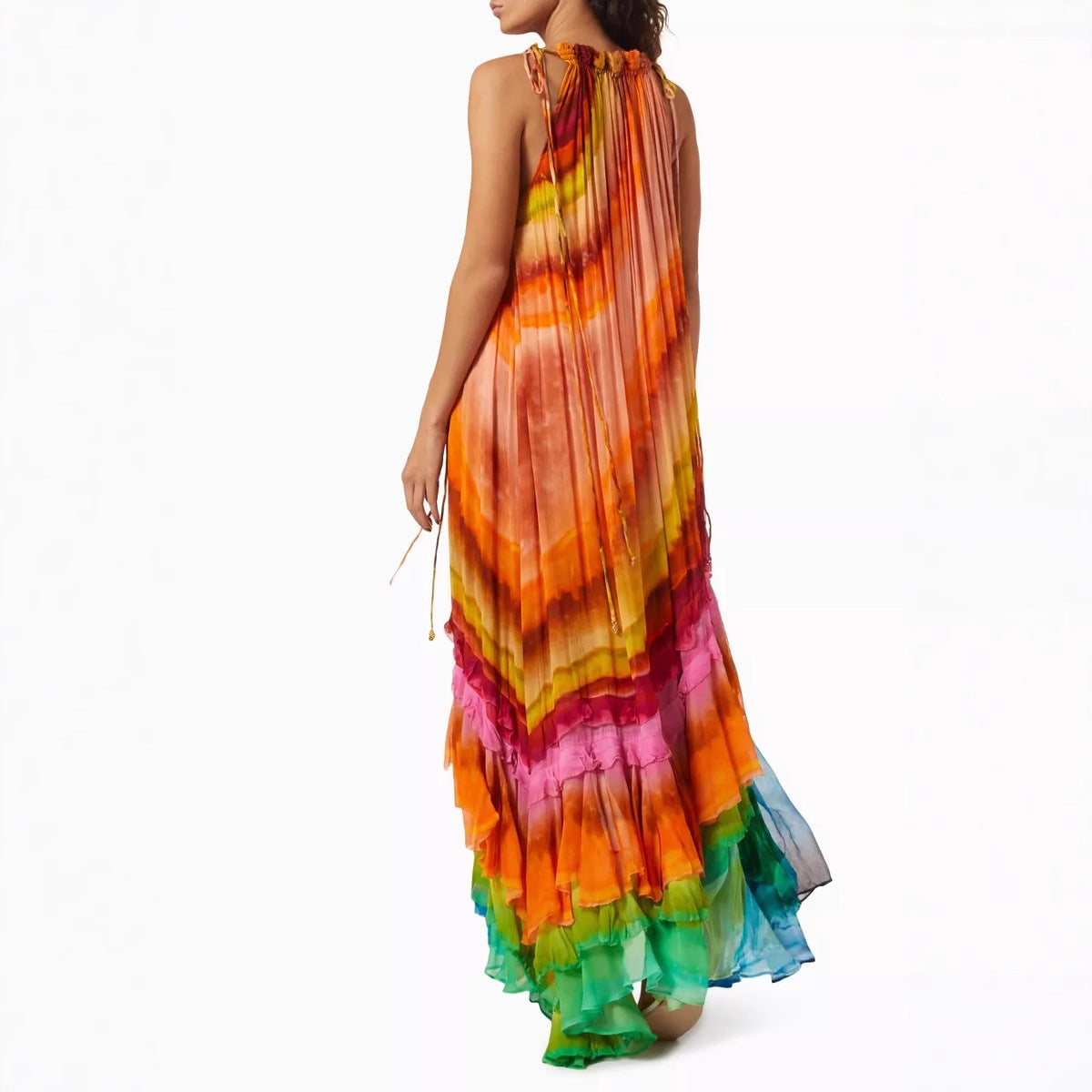 Women's Fashion Printed Sexy Off Shoulder Puffy Dresses